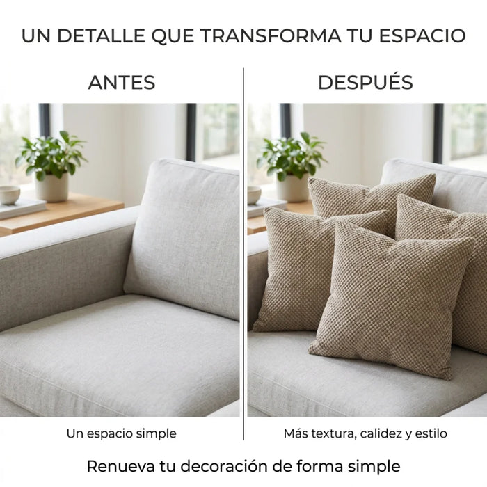 Set 4 Fundas De Cojin 45x45 Decorativas Para Living Sofa