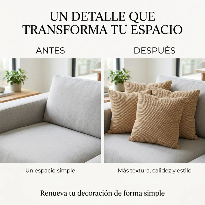 Set 4 Fundas De Cojin 45x45 Decorativas Para Living Sofa