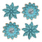 Set 4 Marcos De Espejos Flor De Loto Decorativo Calipso Deco