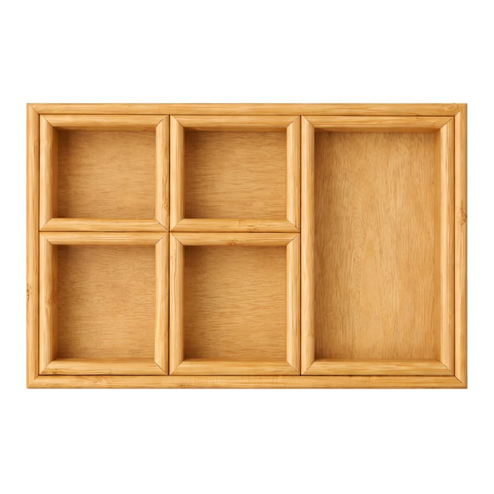 Set 6 Bandejas De Bambu Para Picoteo Aperitivos Coctel