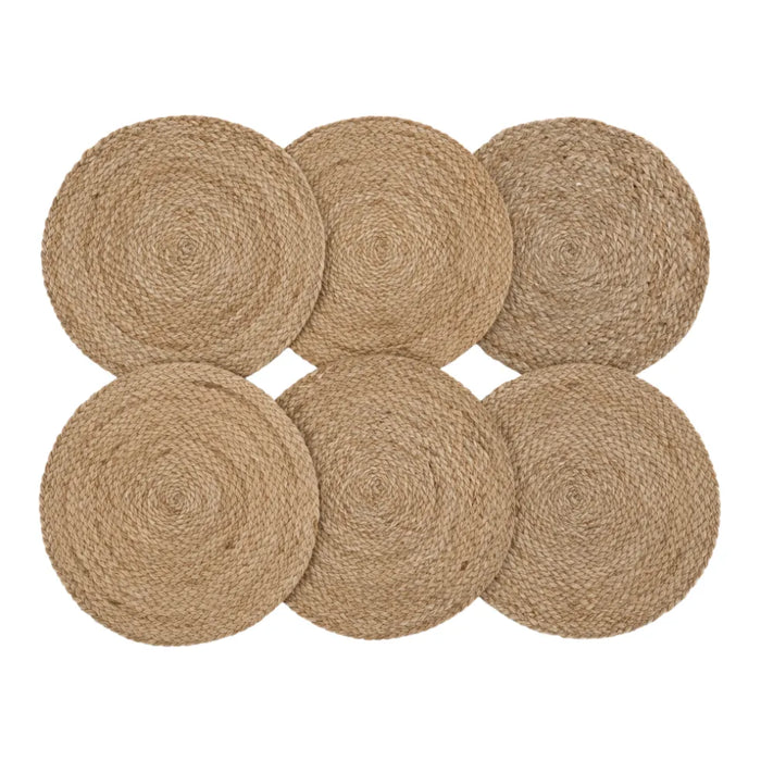 Set 6 Individuales Redondos Para Comedor Terraza Manteles