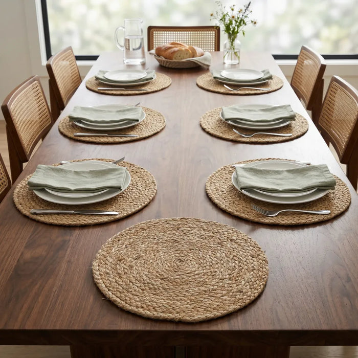 Set 6 Individuales Redondos Para Comedor Terraza Manteles
