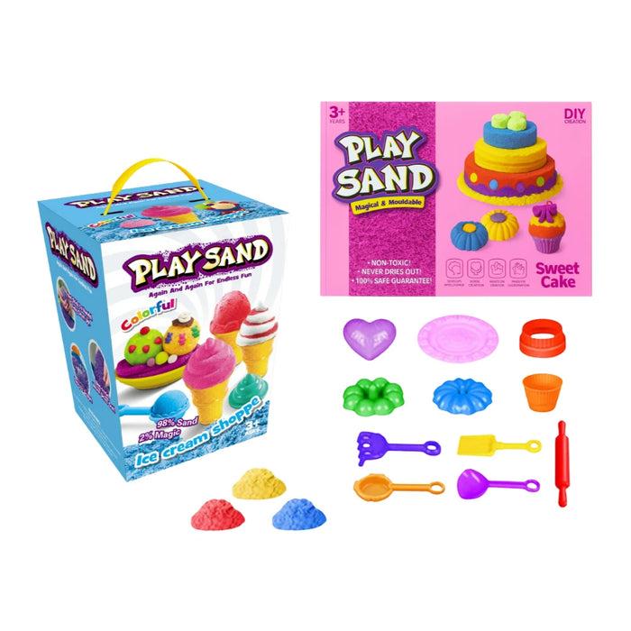 Set De Arena Magica Infantil Con Accesorios y Moldes Variado