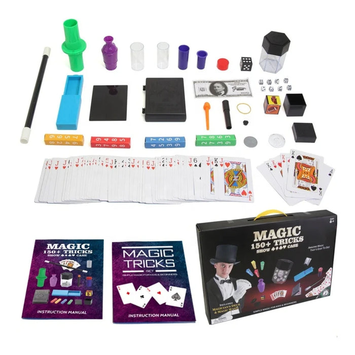 Set Juego De Magia Magic 150 Trucos De Mago Con Varita Niños