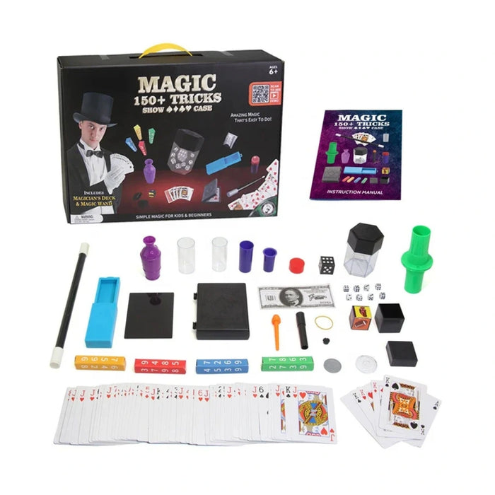 Set Juego De Magia Magic 150 Trucos De Mago Con Varita Niños