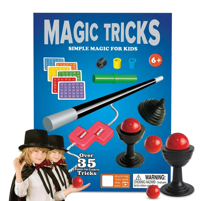 Set Juego De Magia Magic 35 Trucos De Mago Con Varita Niños