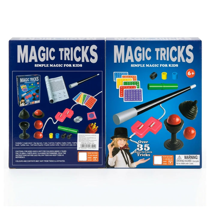 Set Juego De Magia Magic 35 Trucos De Mago Con Varita Niños