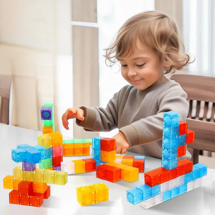 Set Juego de Bloques Magneticos 96 Piezas Construccion Niños