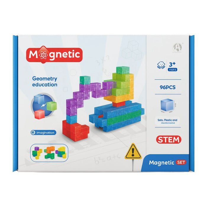 Set Juego de Bloques Magneticos 96 Piezas Construccion Niños