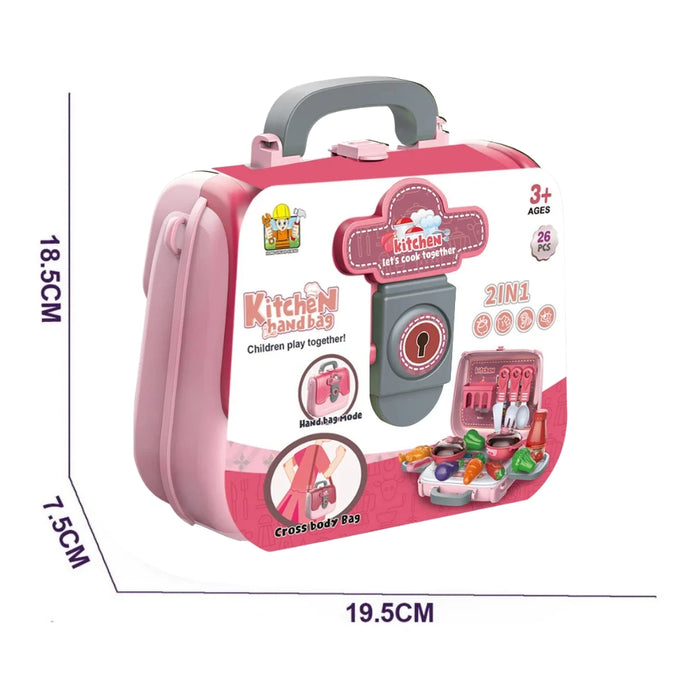 Set Maleta Maletin De Cocina 3 En 1 Infantil Niños Juguete