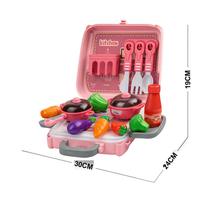 Set Maleta Maletin De Cocina 3 En 1 Infantil Niños Juguete