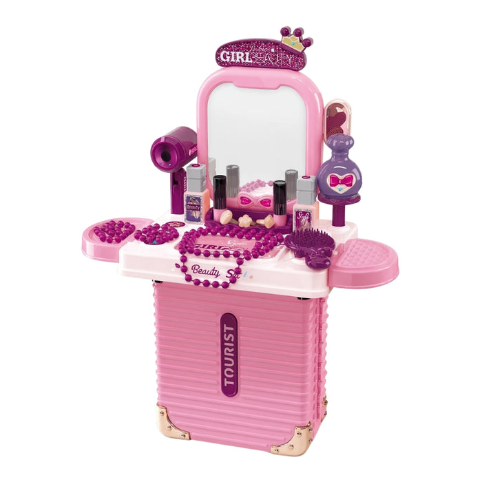 Set Maleta Tocador De Belleza Infantil Con Maquillaje Juguete