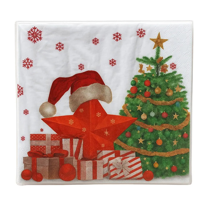 Set de 40 Servilletas Navideñas Con Diseños Variados Decorativos
