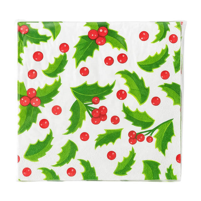 Set de 40 Servilletas Navideñas Con Diseños Variados Decorativos