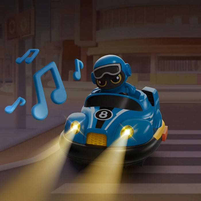 Set de Autitos Chocadores a Control Remoto Piloto Go Kart