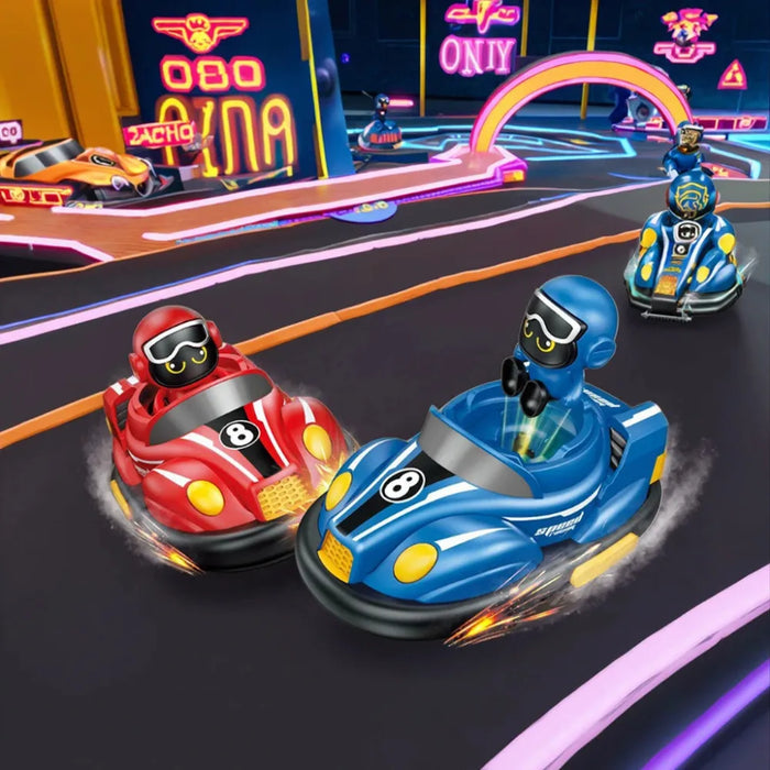 Set de Autitos Chocadores a Control Remoto Piloto Go Kart