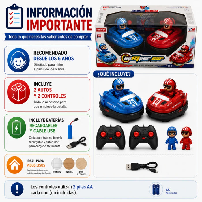 Set de Autitos Chocadores a Control Remoto el Piloto Salta