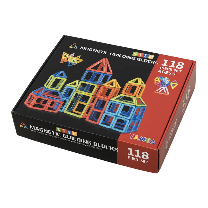 Set de Construccion Magnetico Piezas Magneticas 118 Piezas