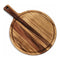 Tabla De Madera Redonda Multiuso Base Para Calor Picoteo M