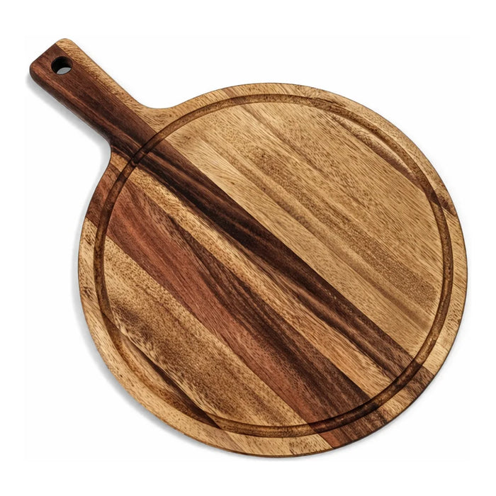 Tabla De Madera Redonda Multiuso Base Para Calor Picoteo M