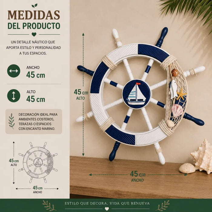 Timon De Barco Decorativo De Madera Para Pared Decoracion