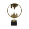 Tótem Decorativo Circunferencia Dorado Con Soporte