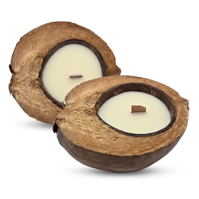 Vela Aromatica Ecologica Aroma De Coco Natural Cera Natural