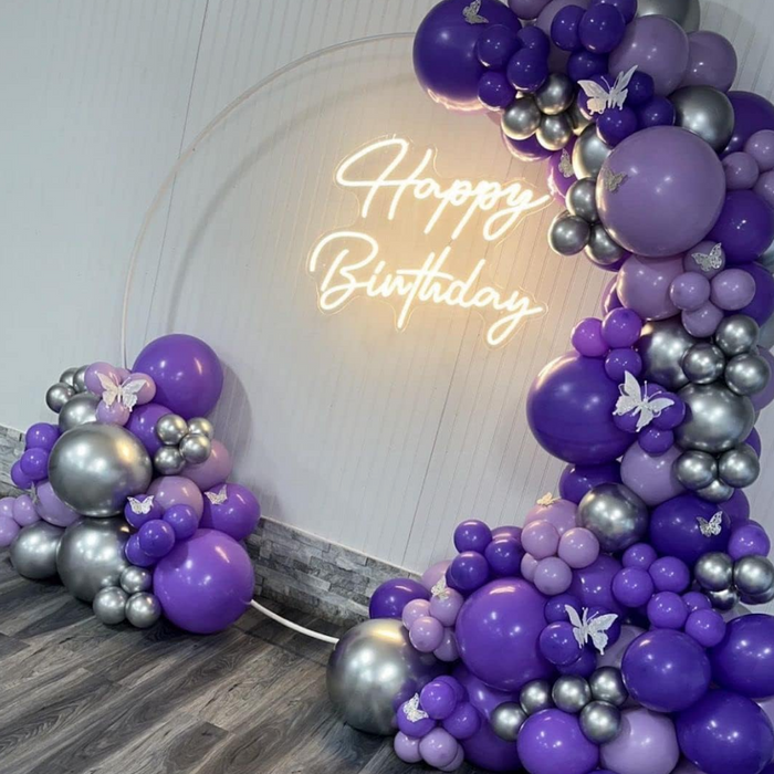 Globos Color Morado 100 Unidades Tamaño 25 Cm