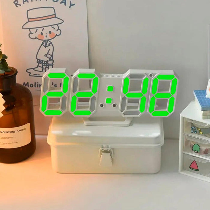 Reloj Despertador Digital Led 3d De Escritorio O Muro