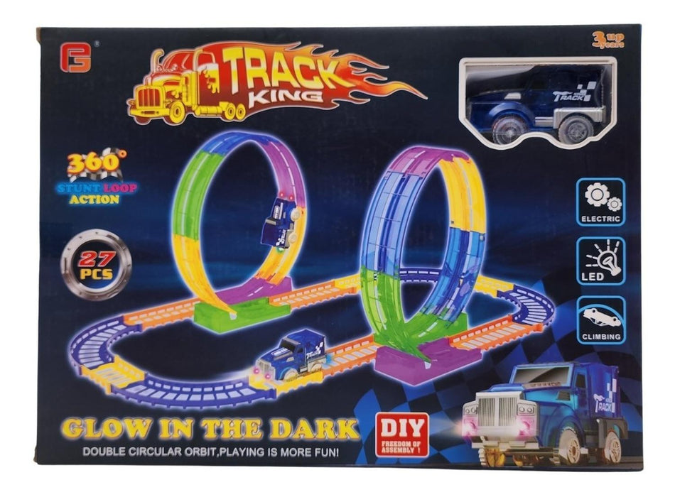 Pista De Carreras Luminosa Track King 360 Stunt Loop Grande