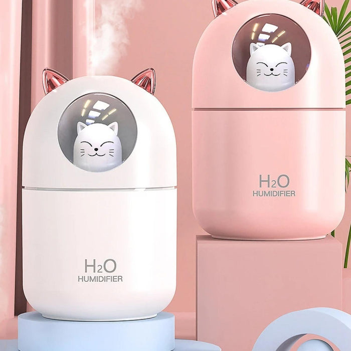 Humidificador Usb De Gatito Kawaii Vaporizador De Aromas