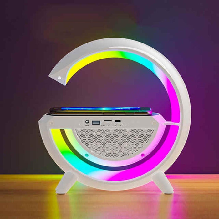 Lampara Led Cargador Inalambrico Con Parlante Bluetooth