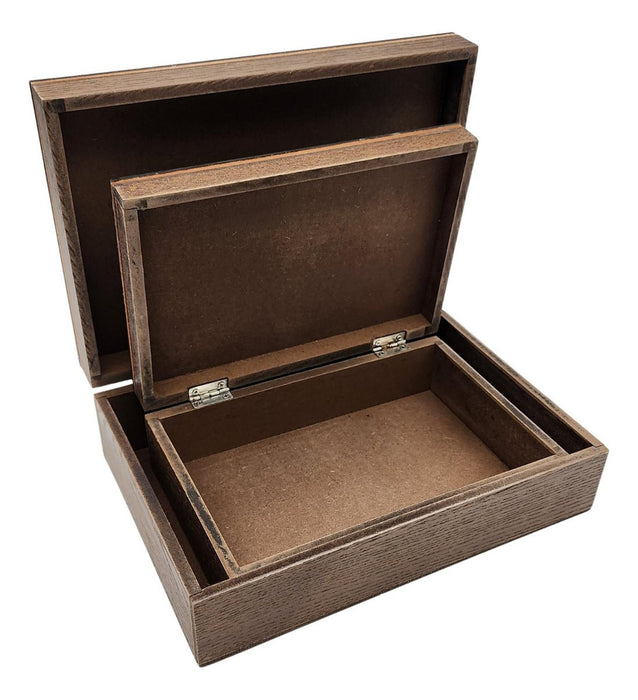 Set De Caja De Madera Organizador Joyería Almacenamiento