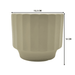 Macetero Maceta De Ceramica Limon Mate Lineas Verticales M - Fliperex