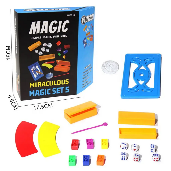 Set Juego De Magia y Trucos Clásico Para Niño Adulto Celeste