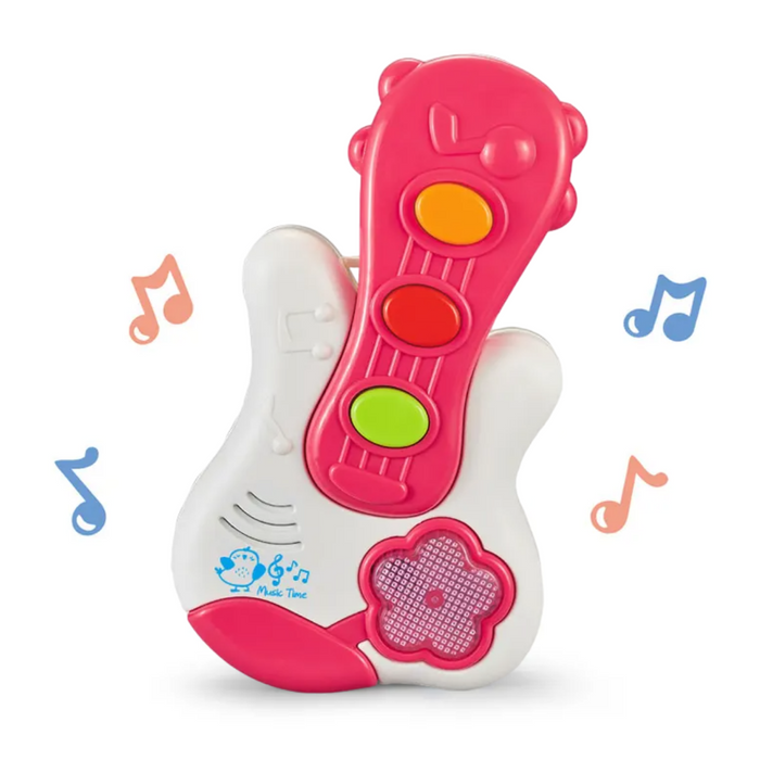 Juguete Piano Musical Con Luces Sonidos Forma Guitarra Bebe