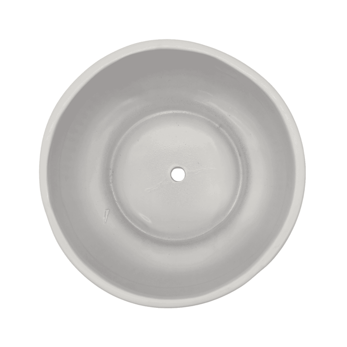 Set 3 Maceteros Maceta De Ceramica Lineas Relieve Blanco - Fliperex