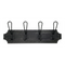 Perchero De Pared Colgador Vintage 4 Ganchos Dobles Negro