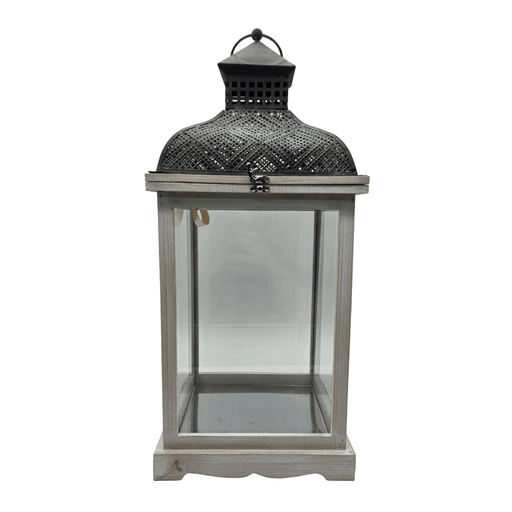 Farol Calentador De Vela Costero De Madera Blanco Vintage M - Fliperex