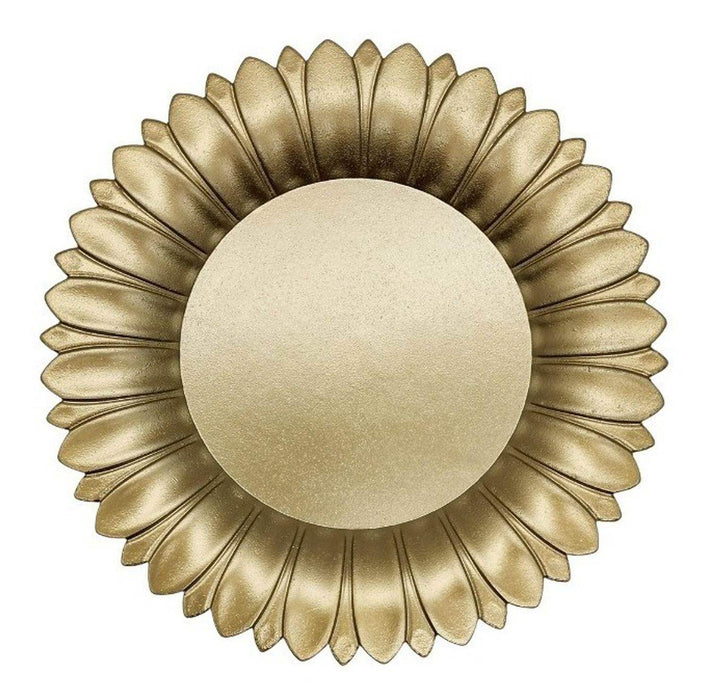 Bandeja Plato Decorativa Dorada Nordica Con Forma De Flor - Fliperex