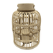 Candelabro De Bambu Natural Porta Vela Nordico Farol 30 CM - Fliperex