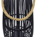 Candelabro De Bambu Negro Porta Vela Nordico Farol 50 CM - Fliperex