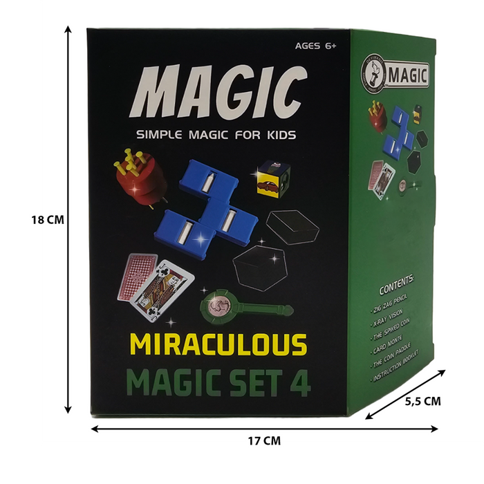 Set Juego De Magia y Trucos Clásico Para Niño Adulto Verde