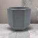 Macetero Maceta De Ceramica Gris Lineas Verticales S - Fliperex