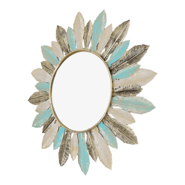 Cuadro De Metal Decorativo De Plumas Metalicas De Colores - Fliperex