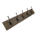 Perchero De Pared Colgador Vintage 5 Ganchos Dobles Café - Fliperex