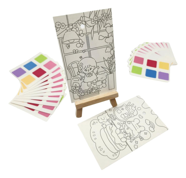 Set De Arte Para Pintar Mini Atril Con Accesorios Incluidos