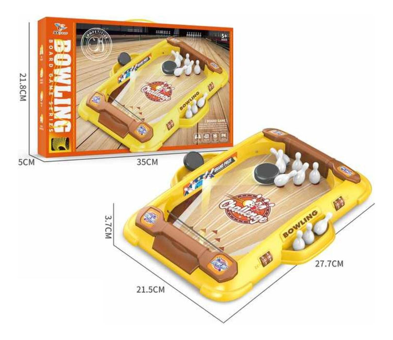 Juego Mini Bowling Juguete Bolos De Mesa Disco Portatil