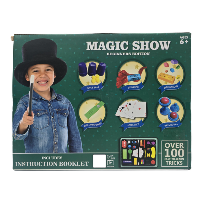 Set Juego De Magia Magic 100 Trucos De Mago Con Varita Niños