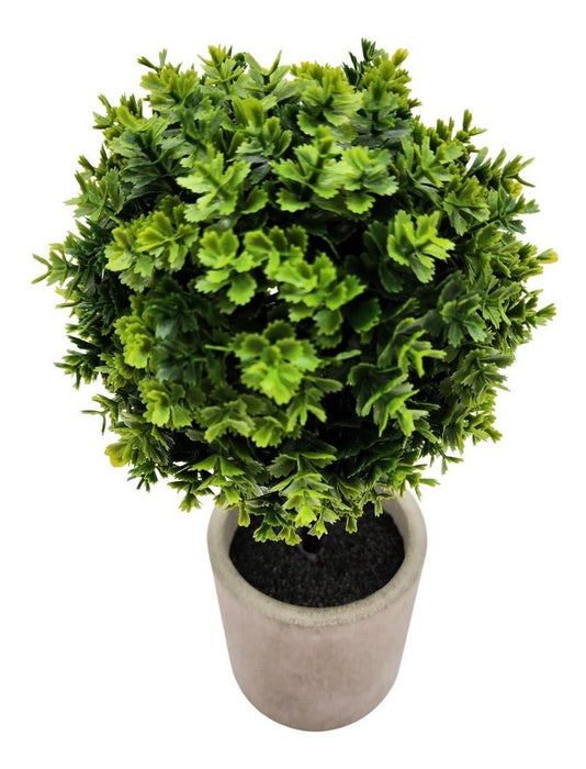 Planta Artificial Macetero Cerámica Mini Arbolito Verde